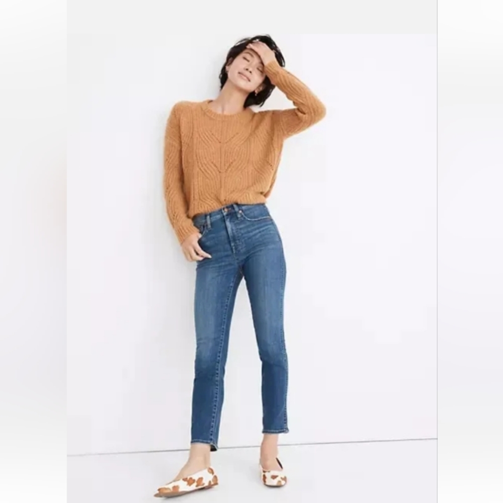 MADEWELL High-Rise Stovepipe Jeans in Leman Wash: TENCEL™ Denim Edition Size 30